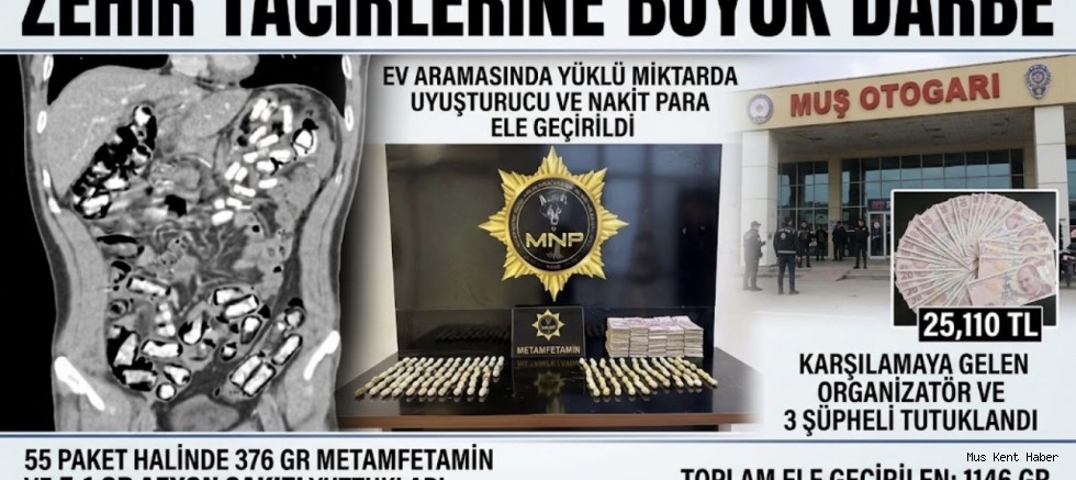 ZEHİR TACİRLERİNE BÜYÜK DARBE: MUŞ OTOGARINDA NEFES KESEN OPERASYON!